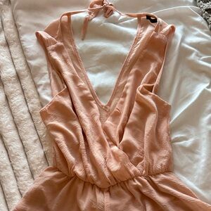 Final Touch Peach Tie-Strap Sleeveless Top